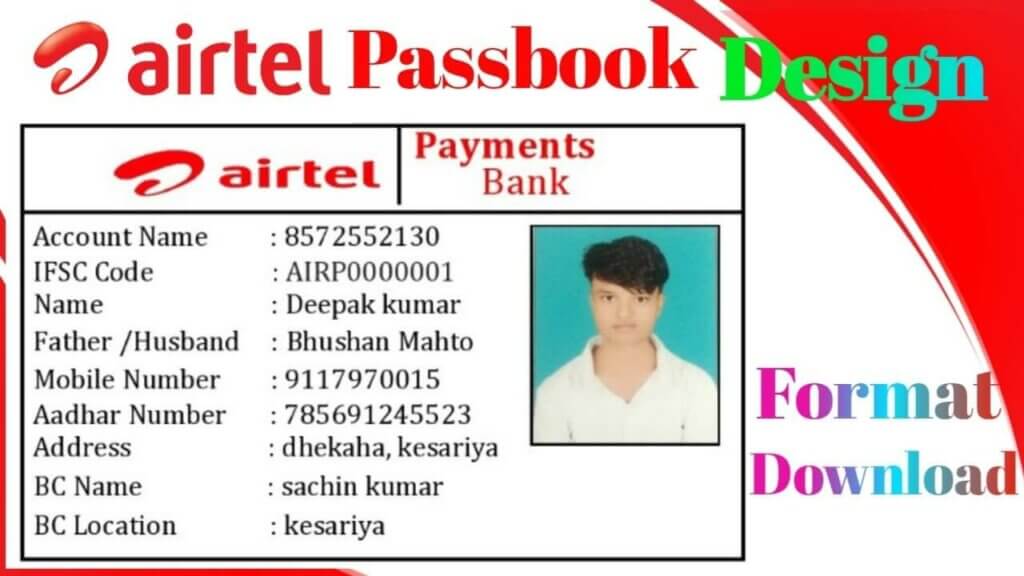 Airtel Payments Bank Passbook